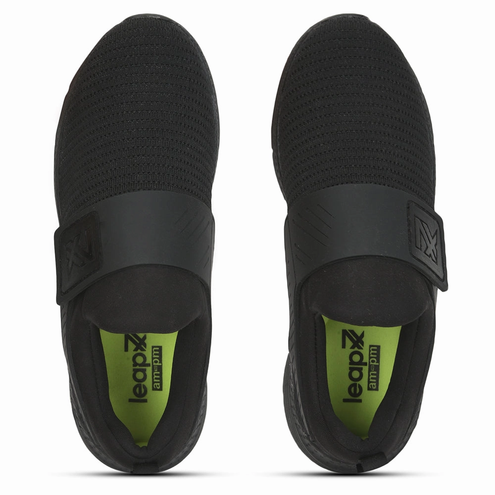 Shoes Wedding Flats Leap7x Sports Non Lacing Shoe For Men ( Black ) PRIME By Liberty