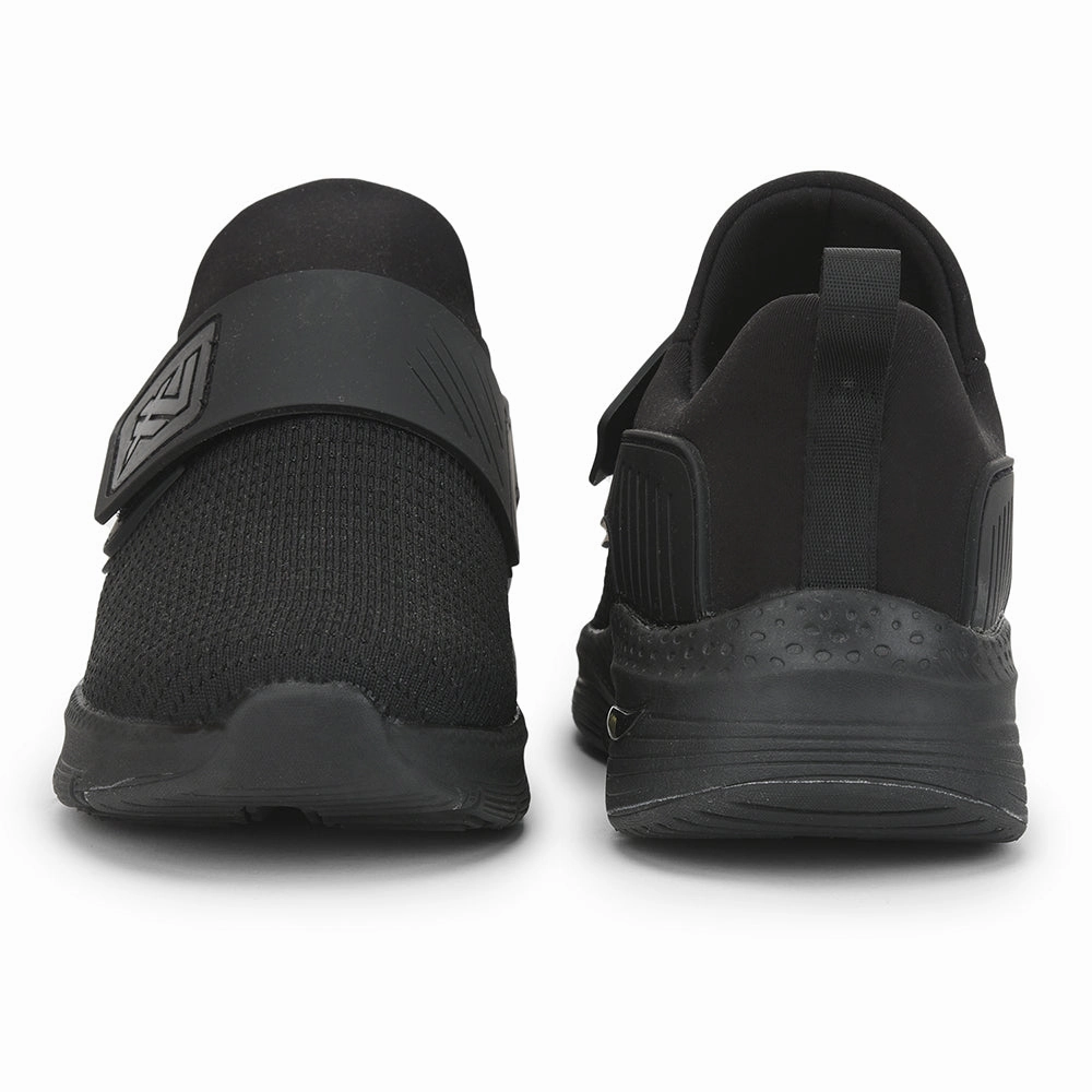 Leap7x Sports Non Lacing Shoe For Men ( Black ) PRIME By Liberty Flat Shoes Called