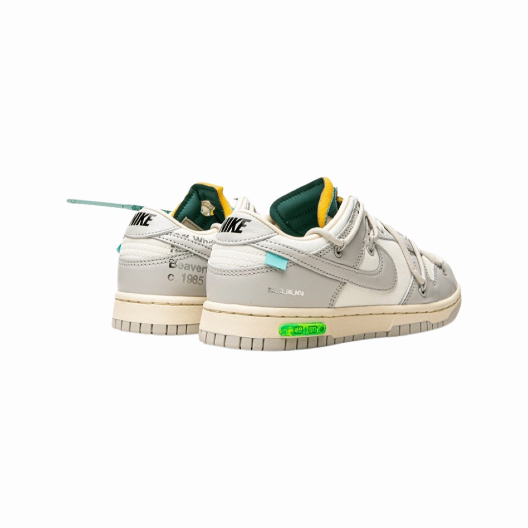 Off-White x Nike Dunk Low "Lot 42 of 50" Sail Neutral Grey Light Bone Asics 2000s Shoes