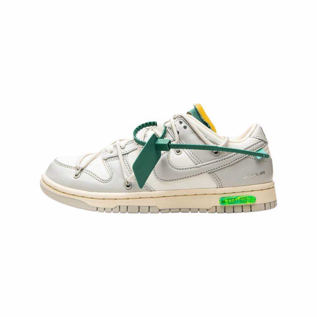 Off-White x Nike Dunk Low "Lot 42 of 50" Sail Neutral Grey Light Bone Triathlon Asics Shoes