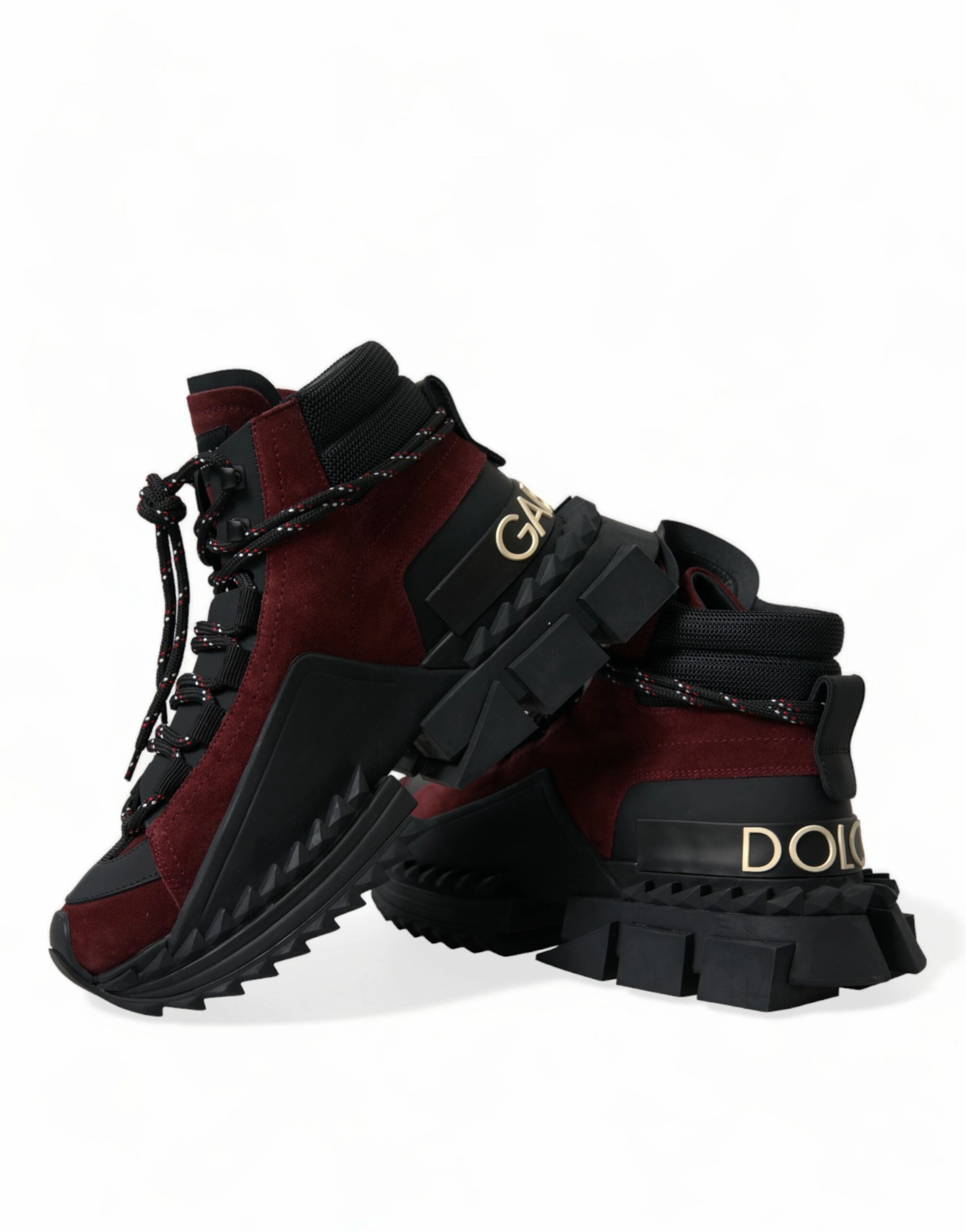 Burgundy Super King High Top Men Sneakers Shoes Margiela Paint Sneakers