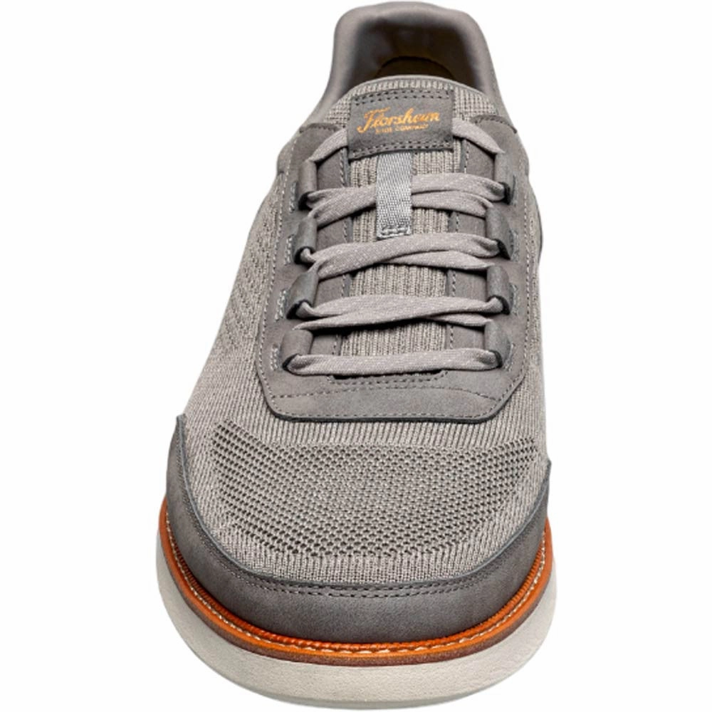Florsheim Launch Gray Knit Elastic Lace Moc Toe Slip On Men's Shoes Best Comfortable Business Casual Shoes