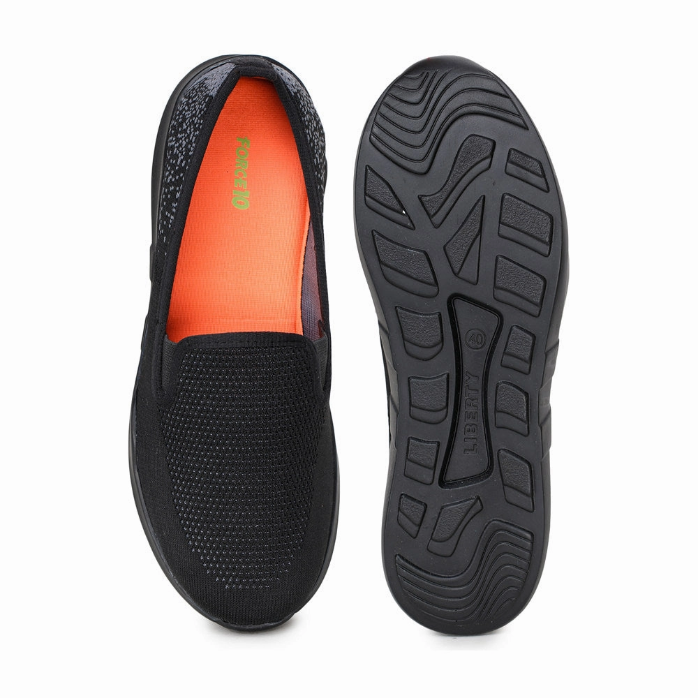 Casual Height Shoes Force 10 Women's Black Sporty Casual Non Lacing (AVILA-06)