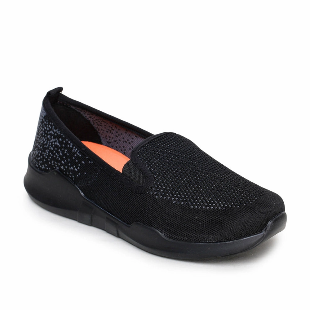 Force 10 Women's Black Sporty Casual Non Lacing (AVILA-06) 8053 Quad Hinge Platform Casual Shoes