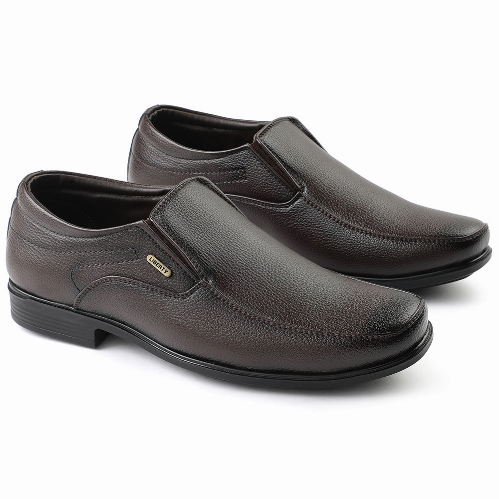 Fortune Brown Formal Non Lacing Moccasin For Men H202-02 By Liberty Unicorn Flats Shoes