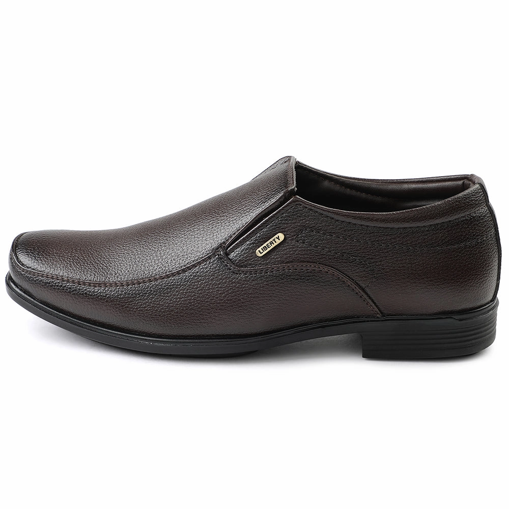 Best Minimalist Shoes Flat Feet Fortune Brown Formal Non Lacing Moccasin For Men H202-02 By Liberty
