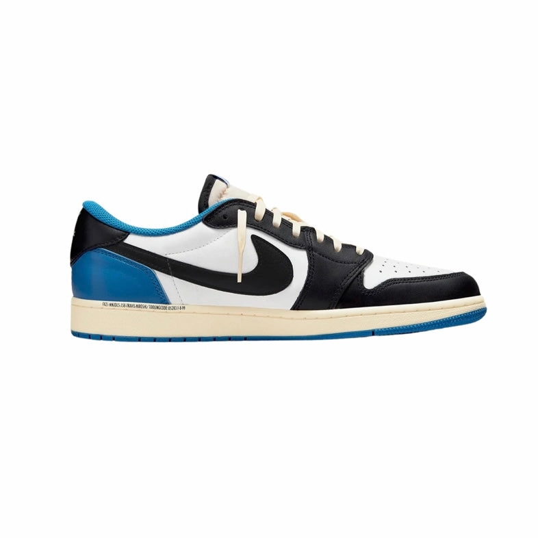 Fragment x Travis Scott x Air Jordan 1 Low White Black Royal Sail Wrestling Shoes Asics Aggressor