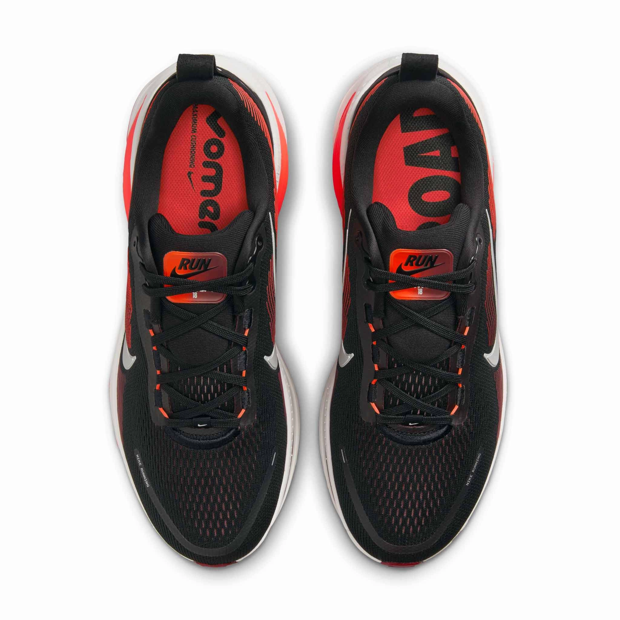 Asics Shoes Dark Neptune Nike | Men's Vomero 18 Road Running Shoes - Black/Summit White-Bright Crimson