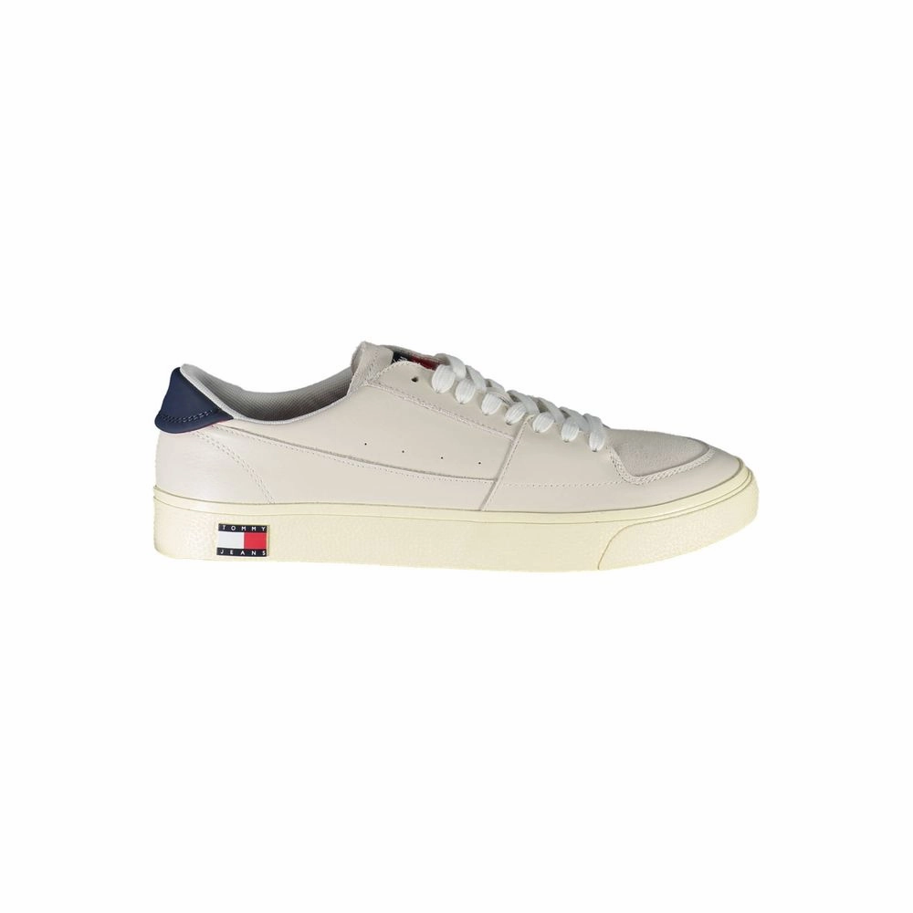Tommy Hilfiger White Leather Men Sneaker Best Basketball Sneakers For Outdoor