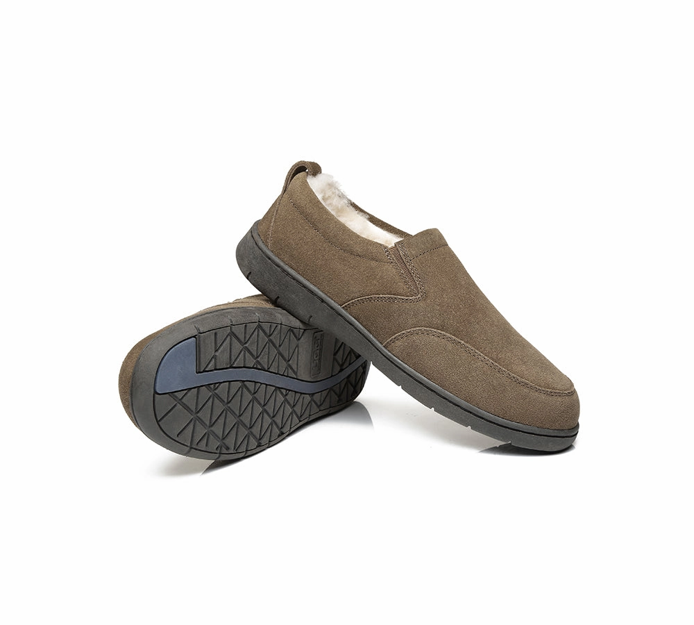 AUSTRALIAN SHEPHERD UGG Slippers Men Sheepskin Wool Ankle Dino Bridal Slippers