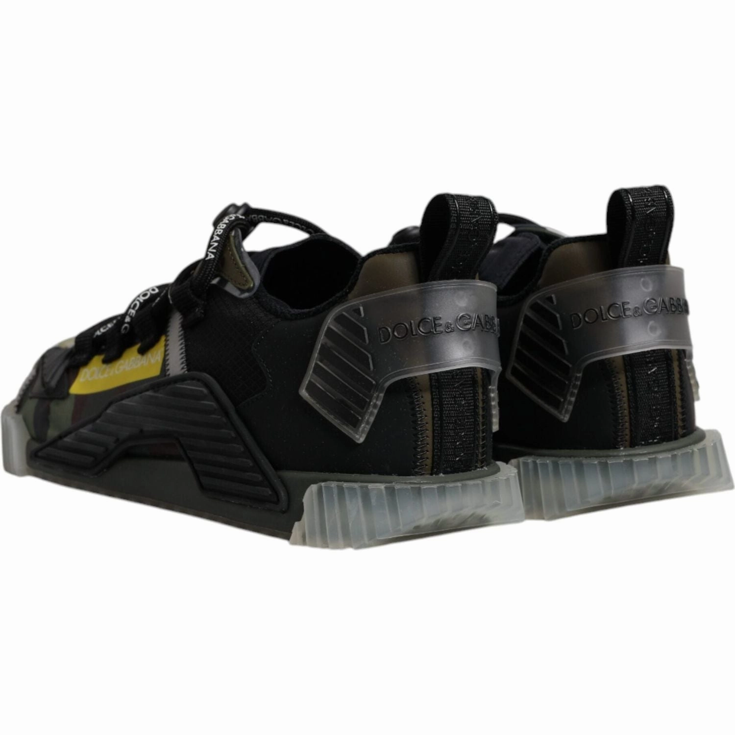 Sneakers Wash Dolce & Gabbana Black Green Camo NS1 Low Top Sneakers Shoes