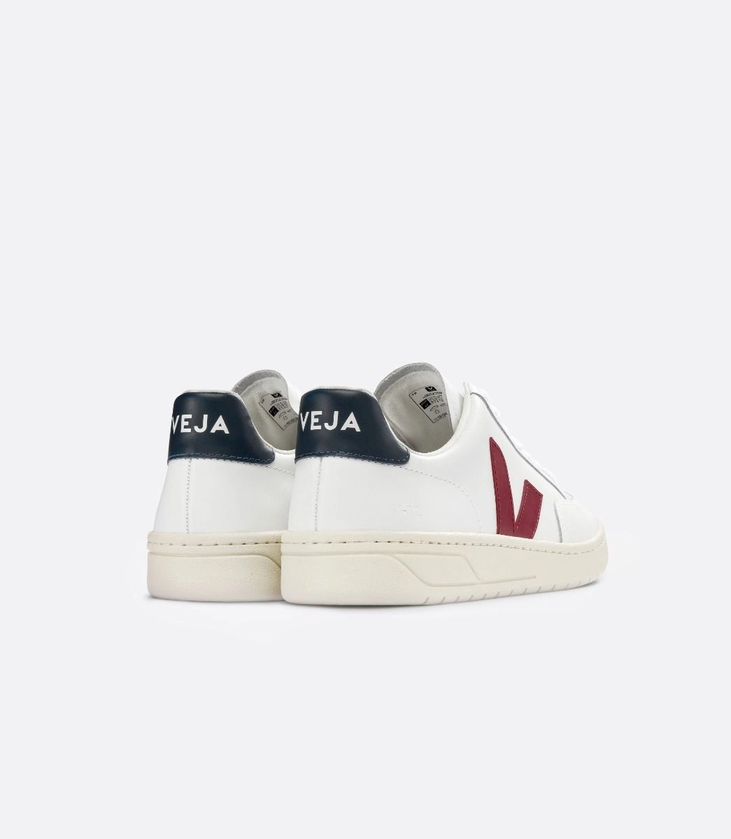 Veja Men V-12 White/Marsala/Nautico Eco Sneakers  Shoes Santoni Sneakers