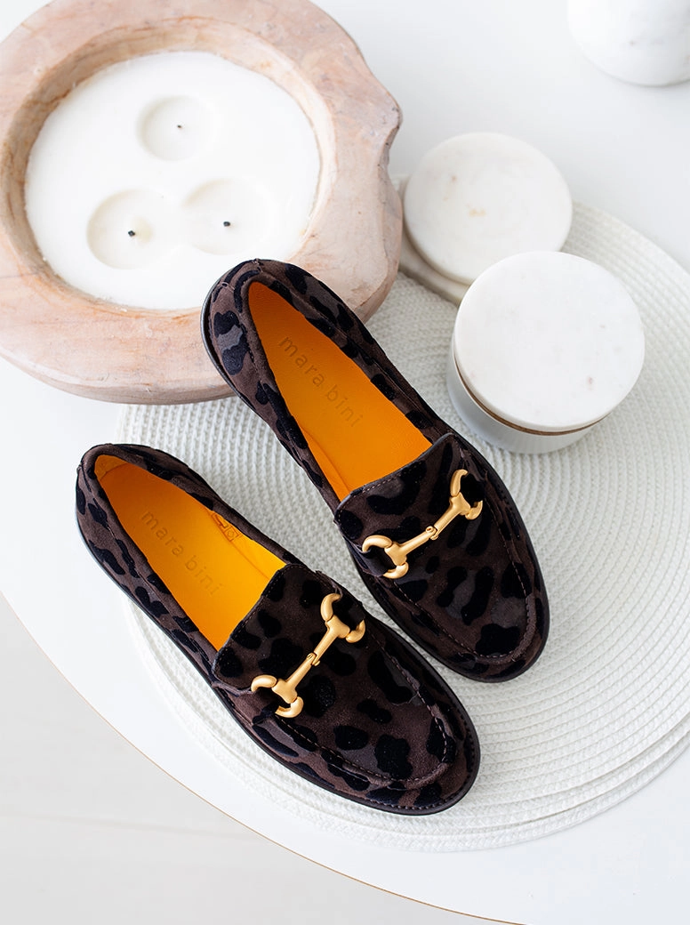 Frida chocolate leopard Campo Loafers