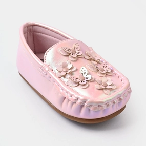 Girls Loafer H502-L30-PINK Penny Loafers With Heels