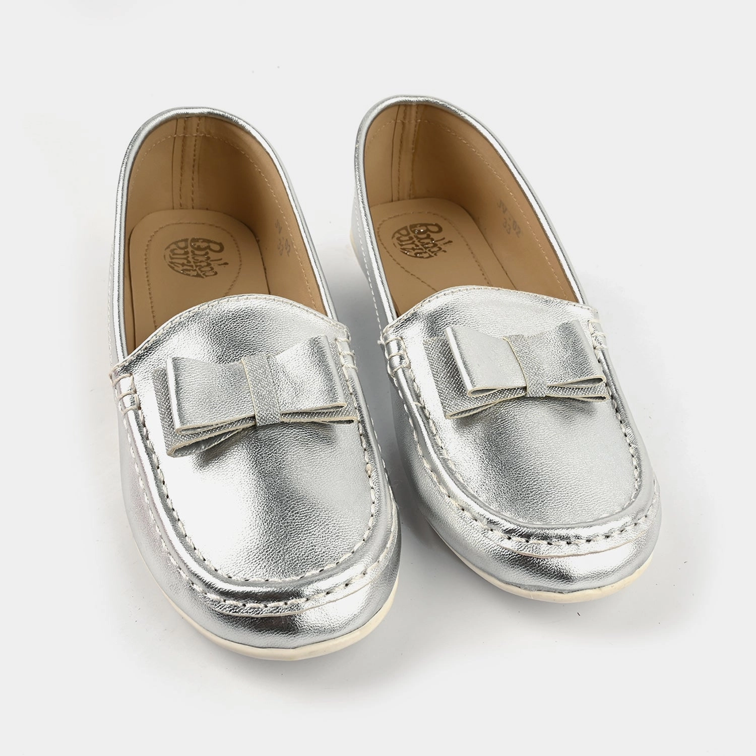 Johnston And Murphy Sheepskin Loafers Girls Loafer JV-02-SILVER