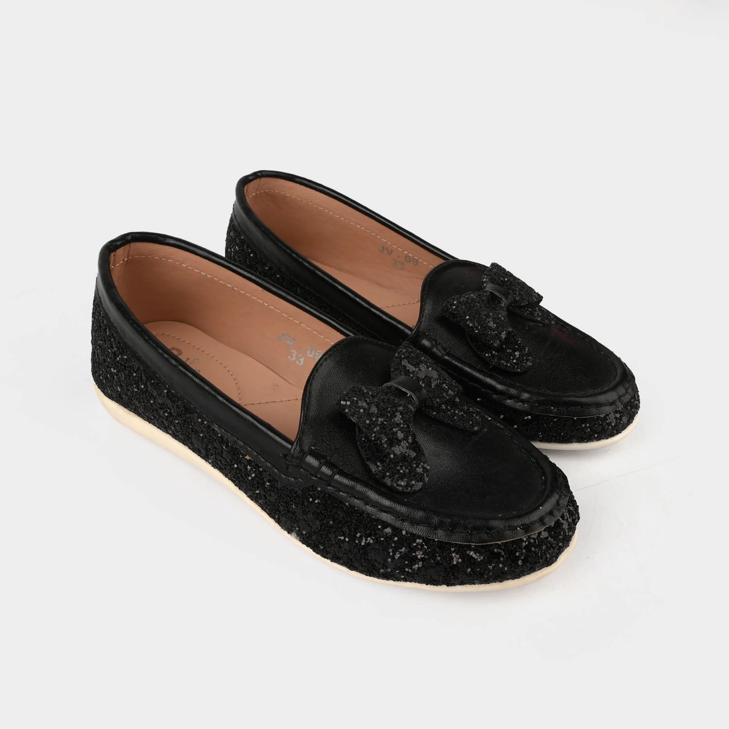 Loafers Chain Girls Loafer JV-09-BLACK