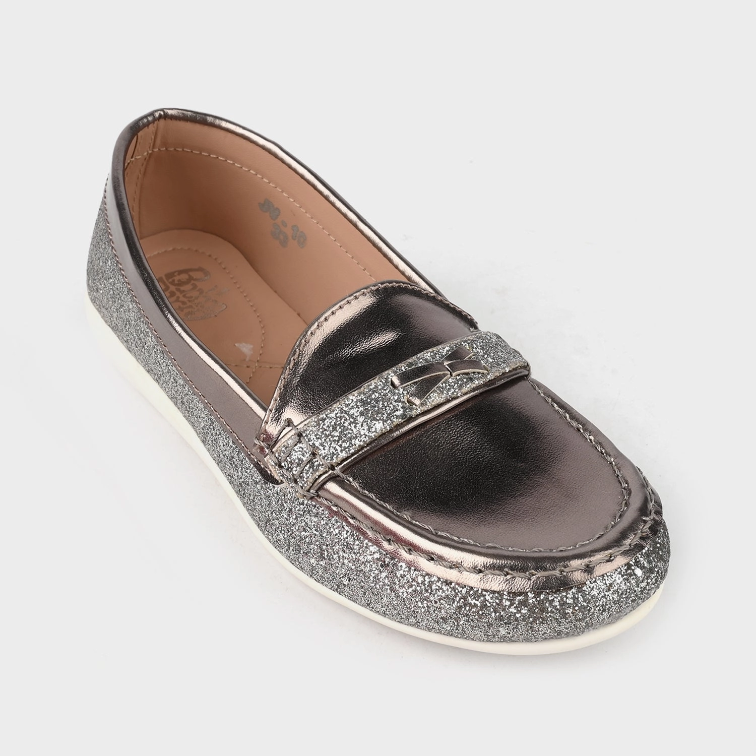 Loafers And Shorts Girls Loafer JV-10-GREY