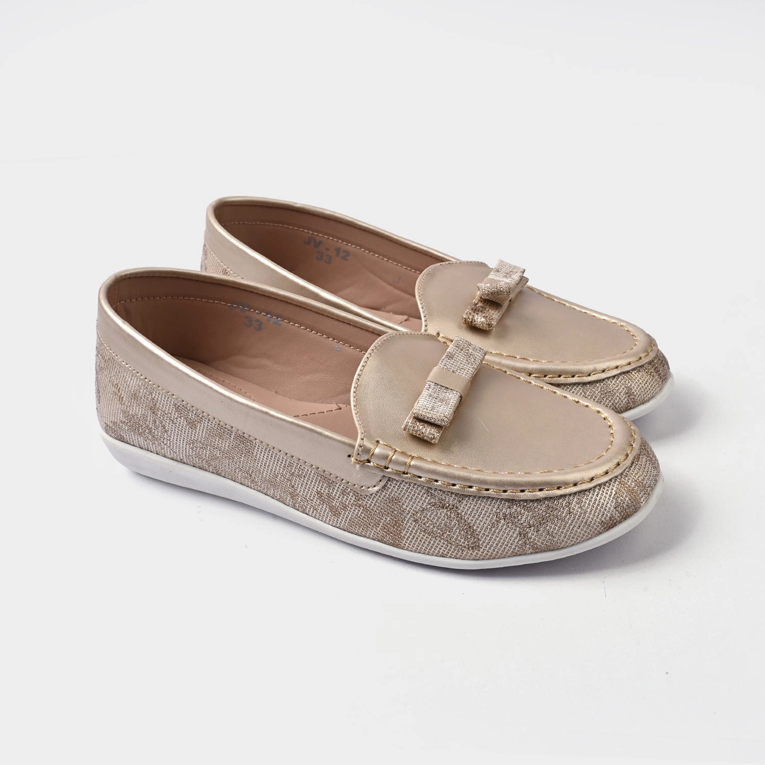 Girls Loafer JV-12-BEIGE Dr Loafers