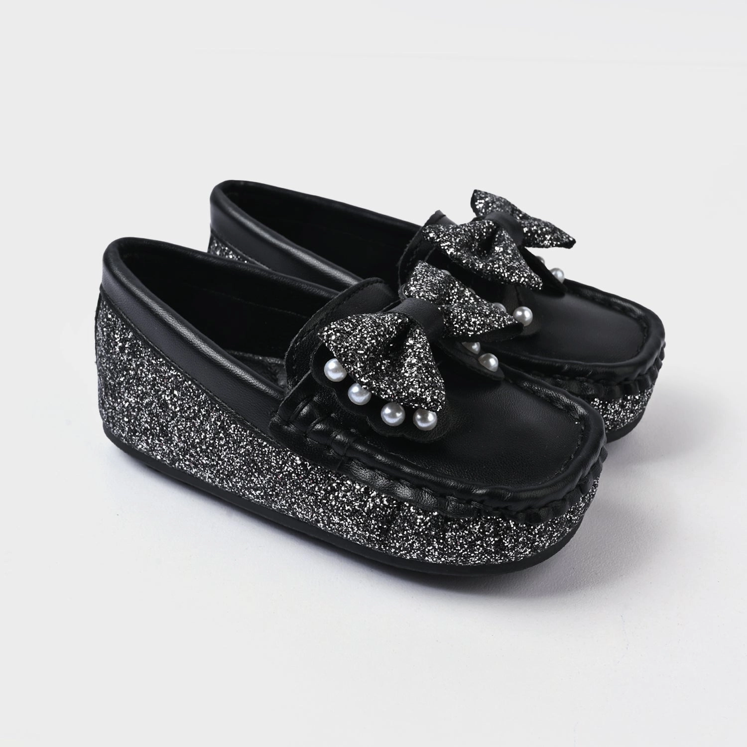 Girls Loafer PY-02-BLACK Shop Platform Loafers On Sale