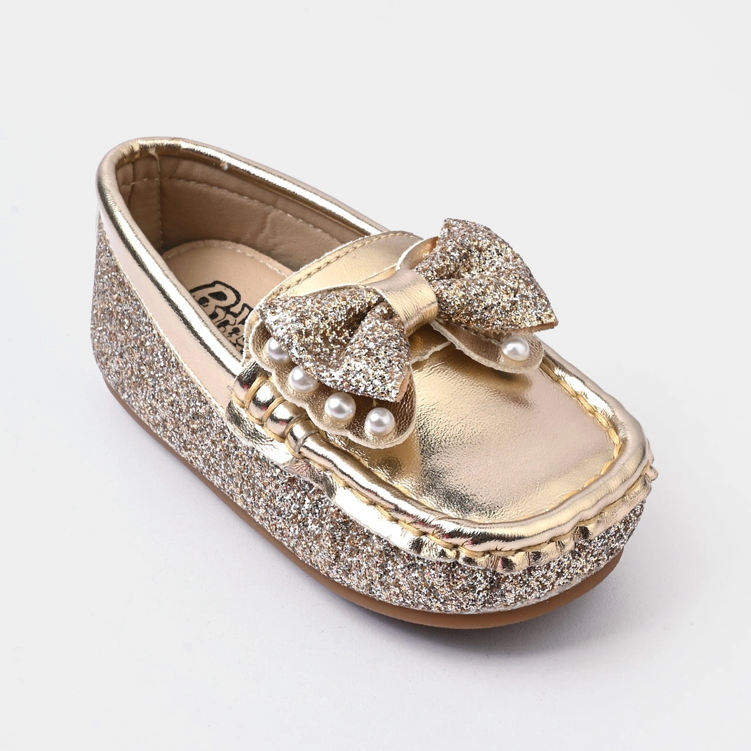 Loafers Heels Girls Loafer PY-02-GOLDEN
