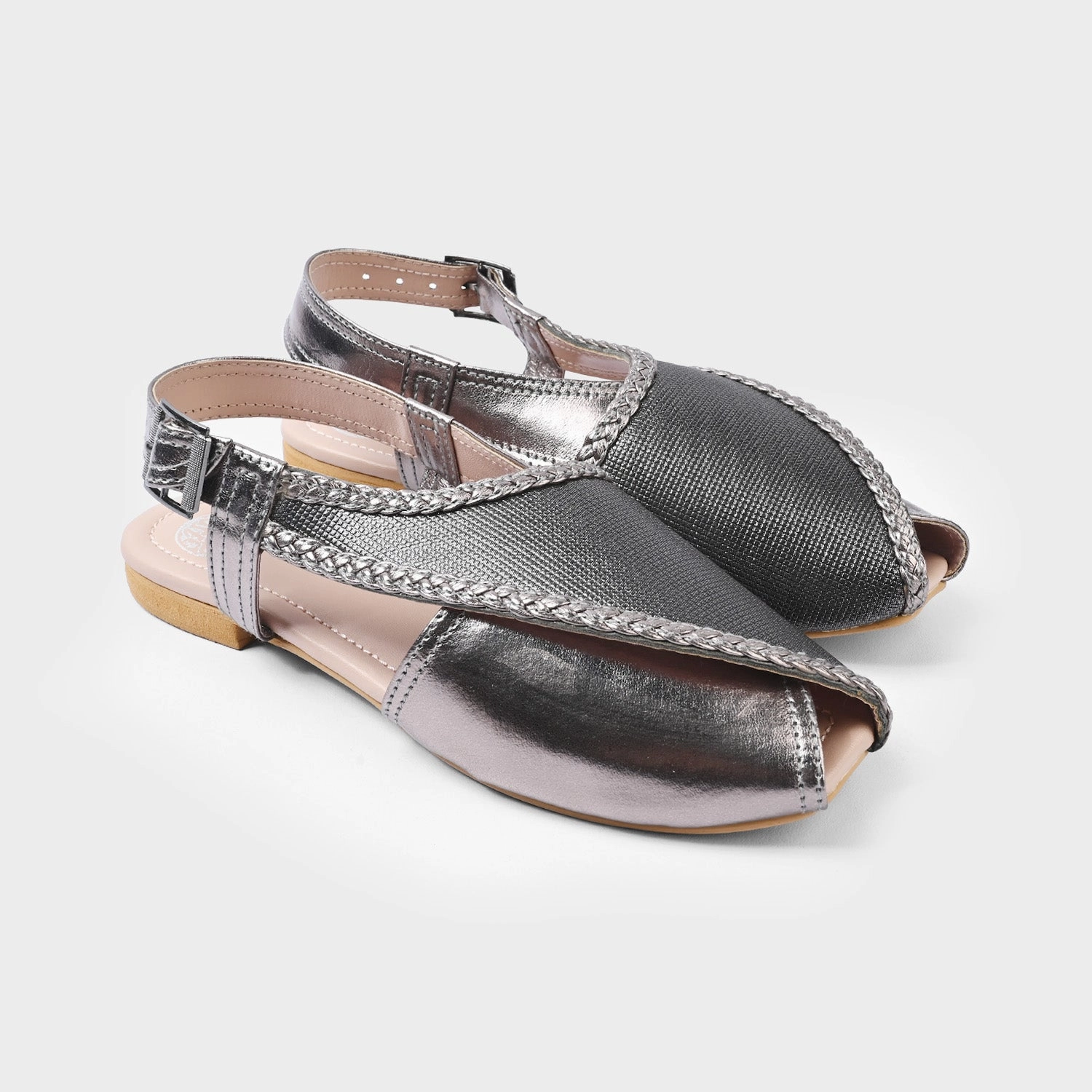 Girls Peshawari 456-118-GREY Bow Sandals