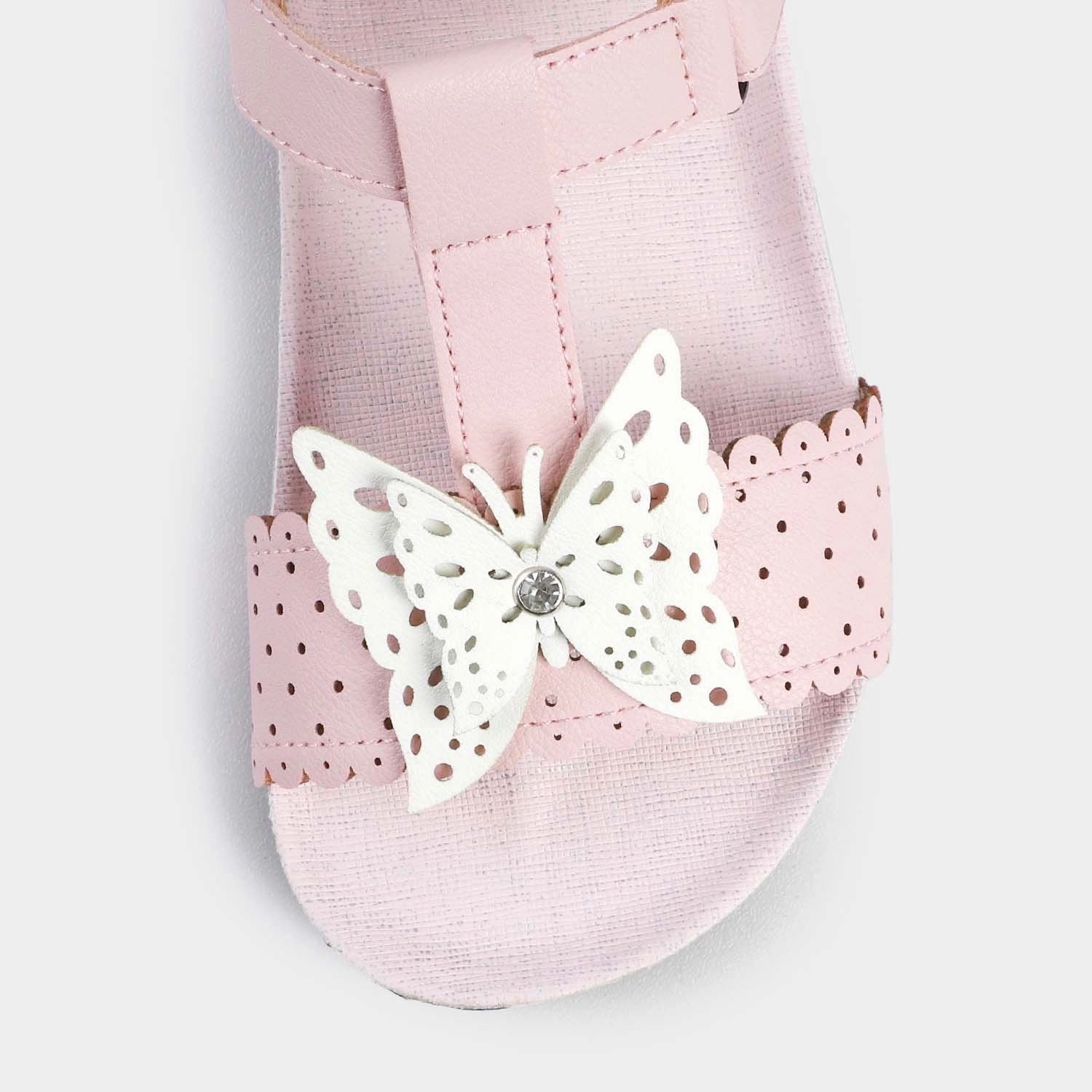 Girls Sandal 20-1-Pink Strap Slippers