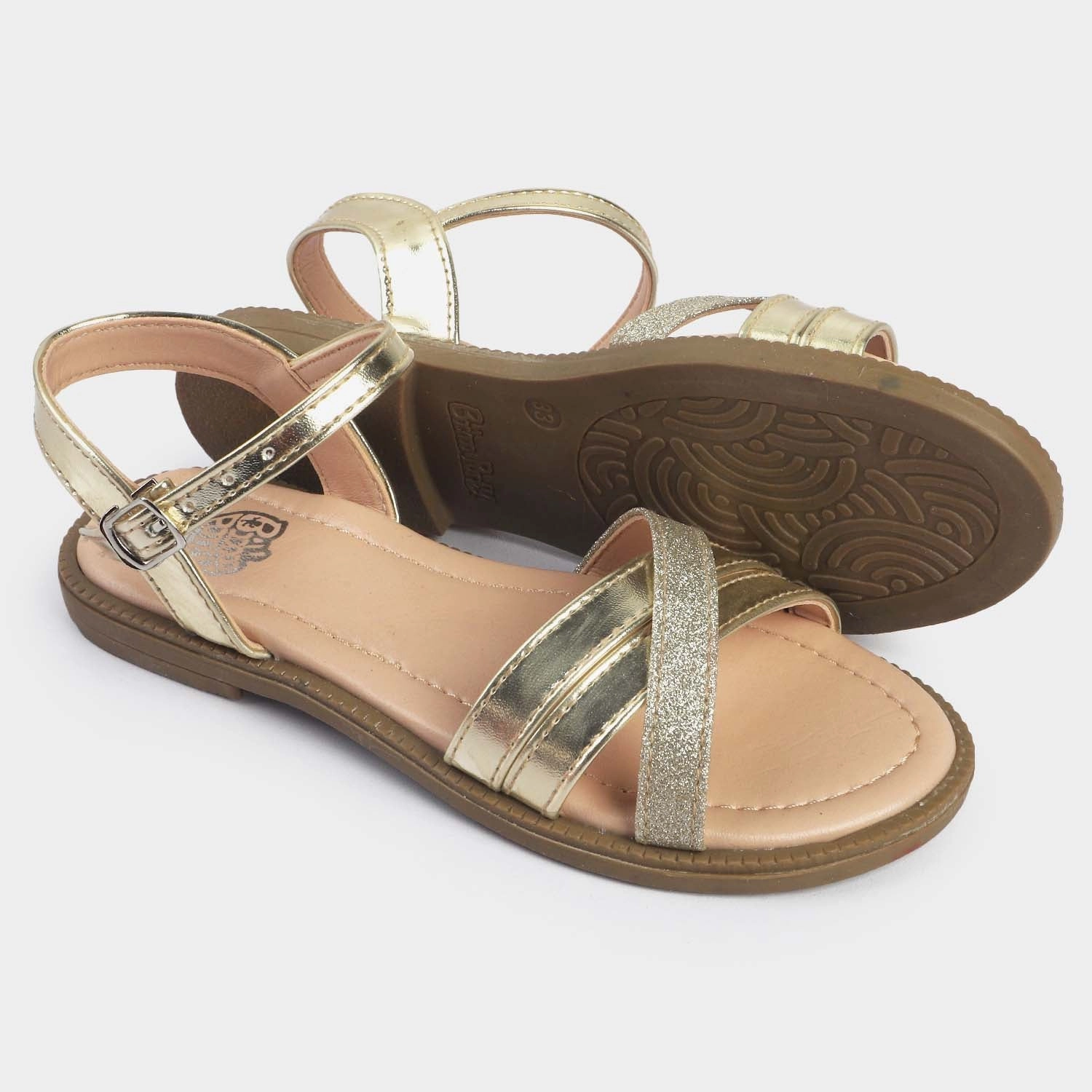 Slip Cyber Monday Deals Girls Sandals 456-59-Golden