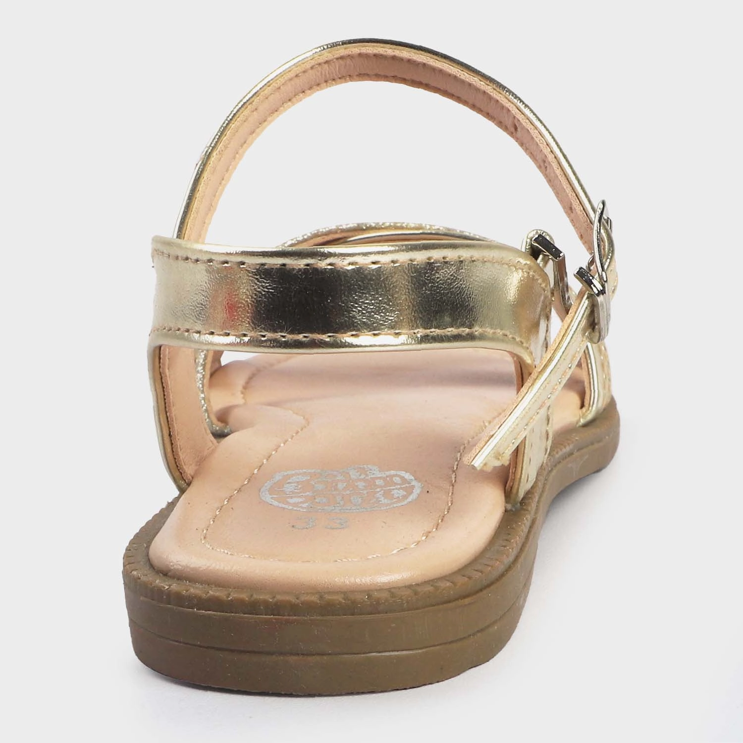 Girls Sandals 456-59-Golden Designer Platform Slides