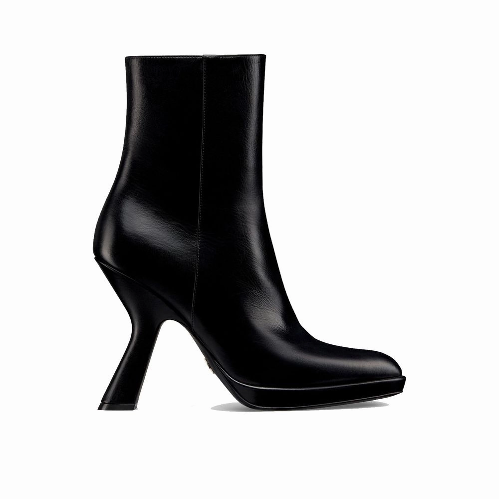 Dior Black Calfskin Ankle Boots Running Shoes For Good Arch Support