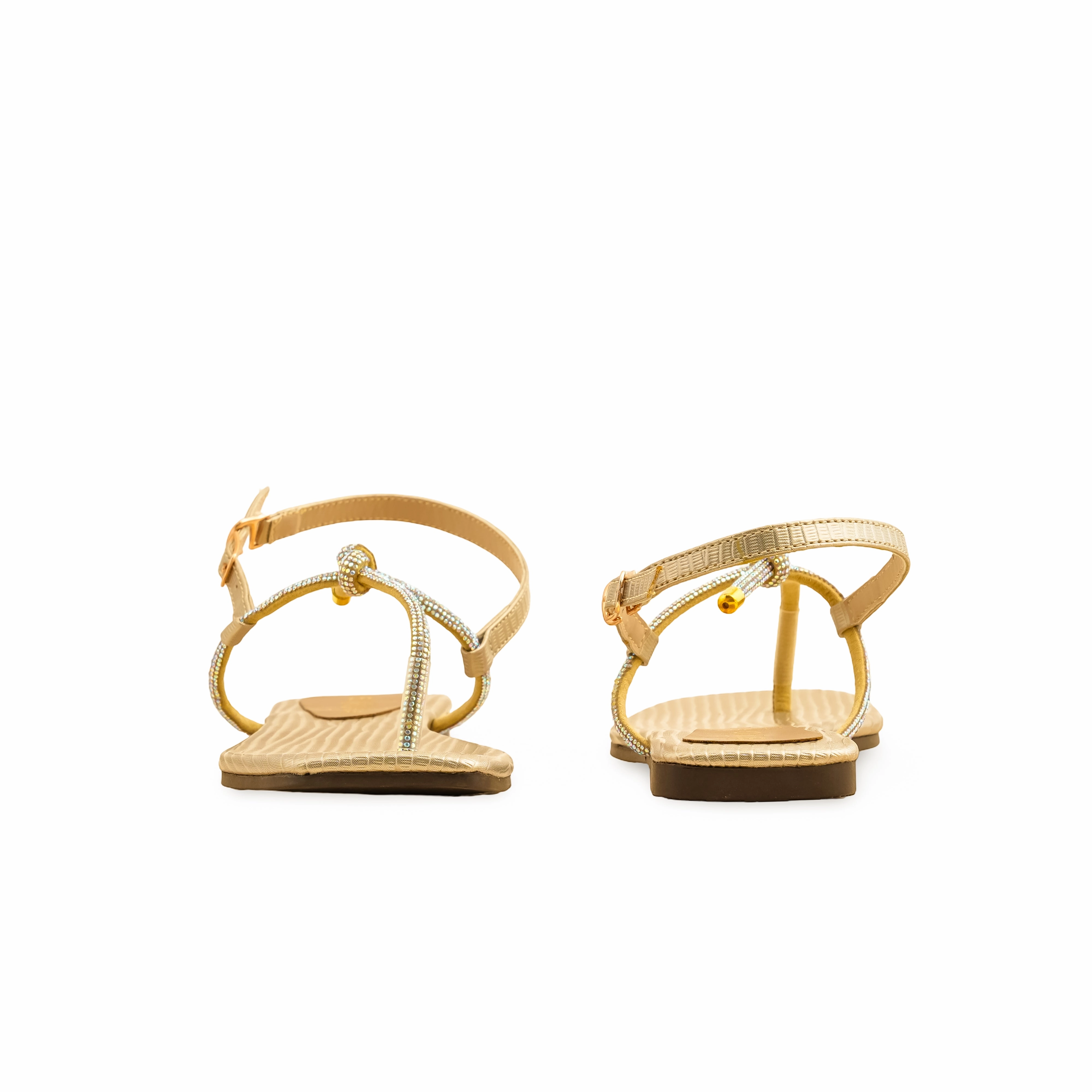 Golden Casual Chappal For Ladies CL2084 Heel To Flat Shoe