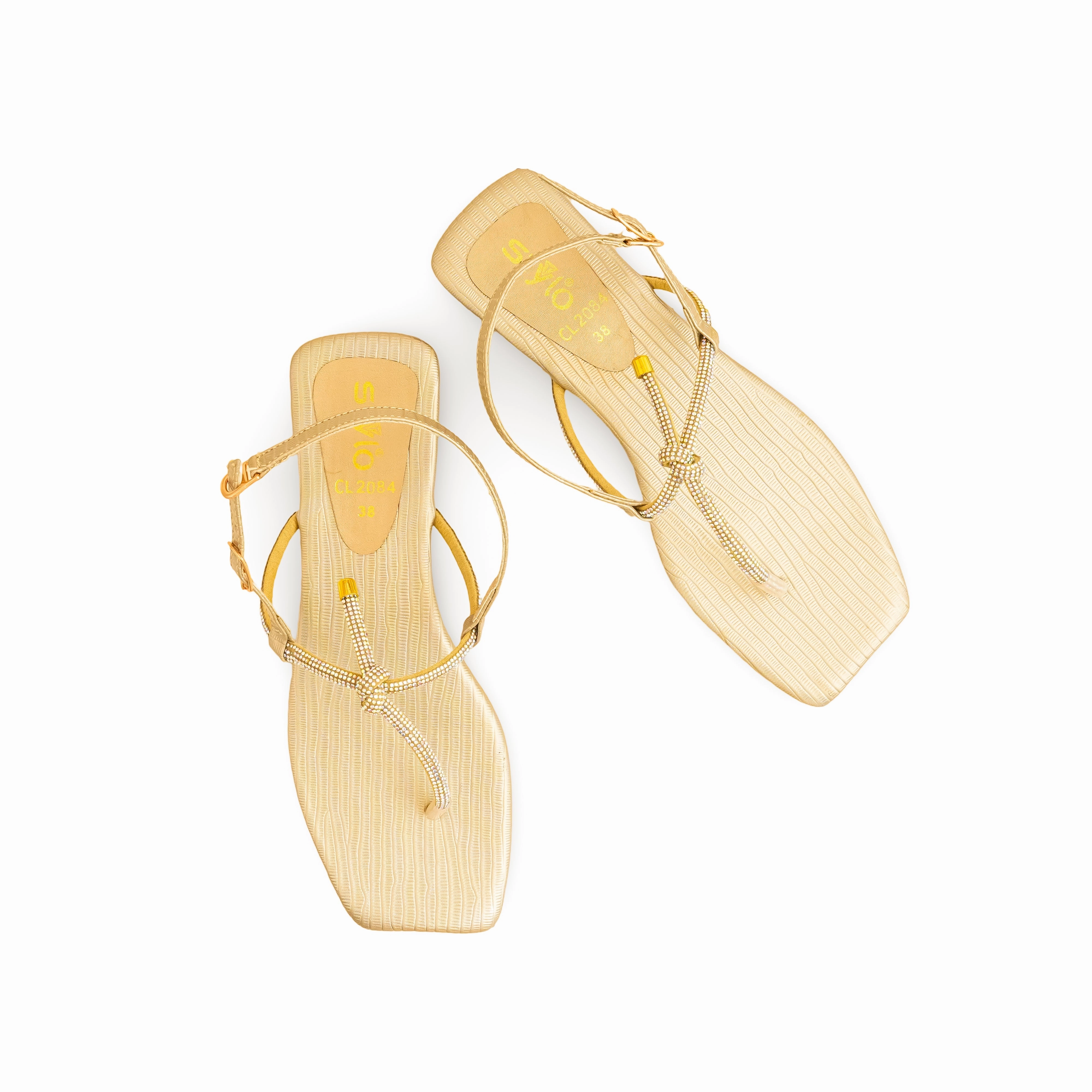 Golden Casual Chappal For Ladies CL2084 Shoes Ballet Flats