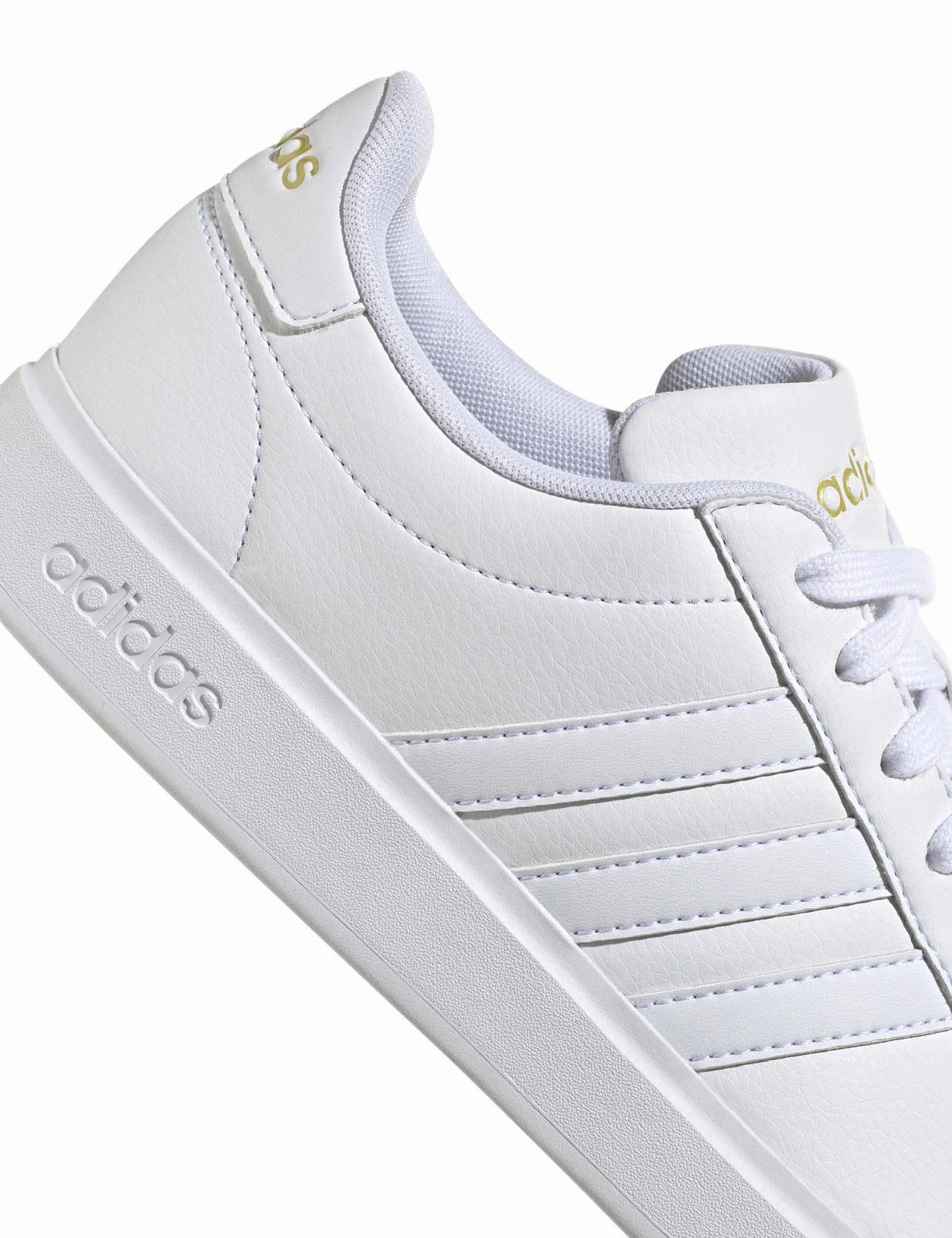 Adidas Warranty Shoes Grand Court 2.0 Shoes - Cloud White/Gold Metallic