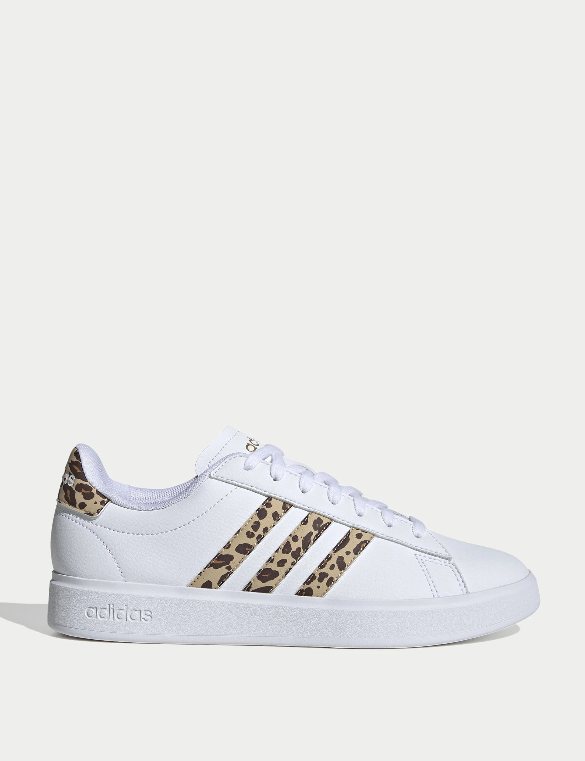 Adidas Shell Toe Tennis Shoes Grand Court 2.0 Shoes - Cloud White/Magic Beige/Matte Gold