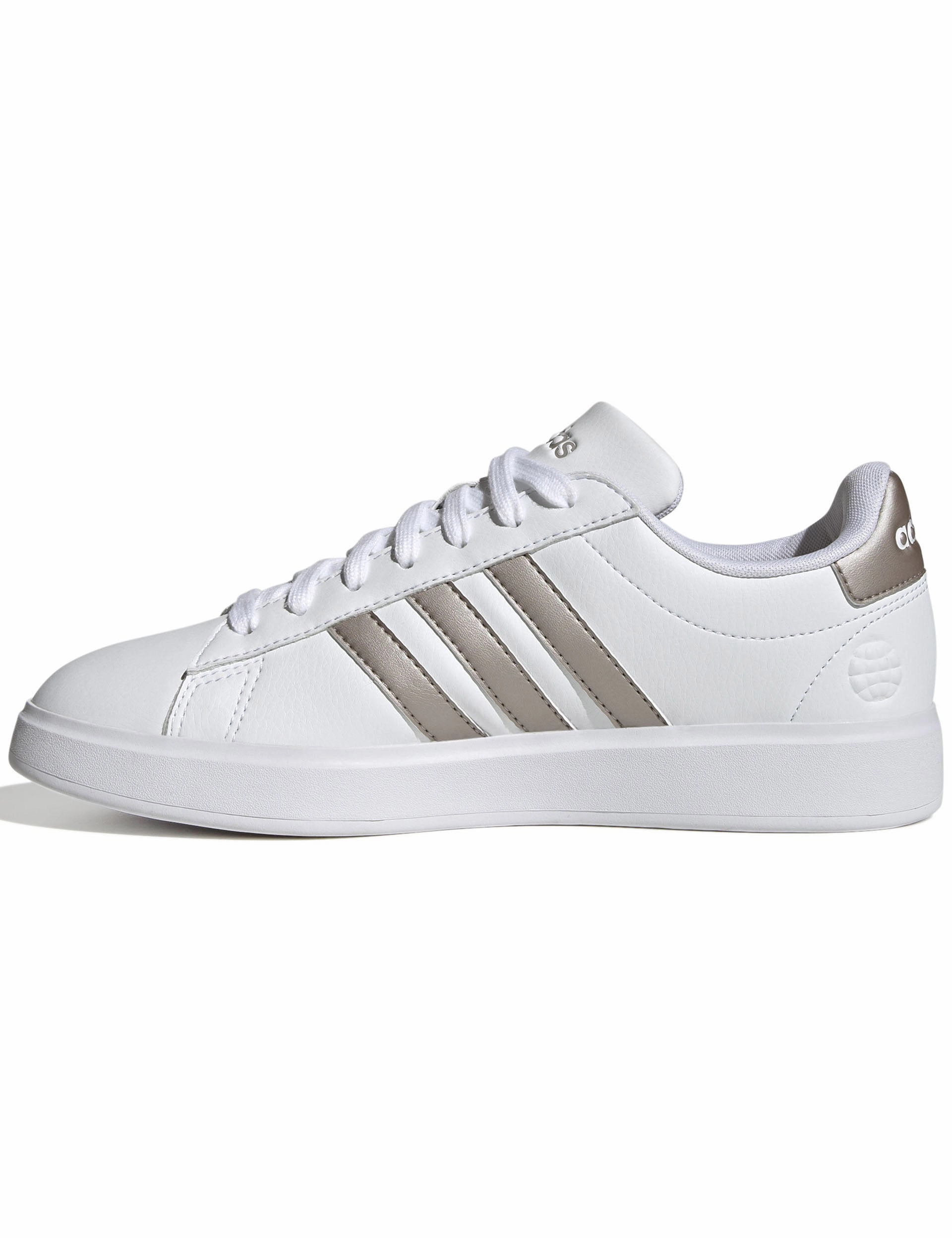 Adidas Shoe Palace Grand Court 2.0 Shoes - Cloud White/Platinum Metallic