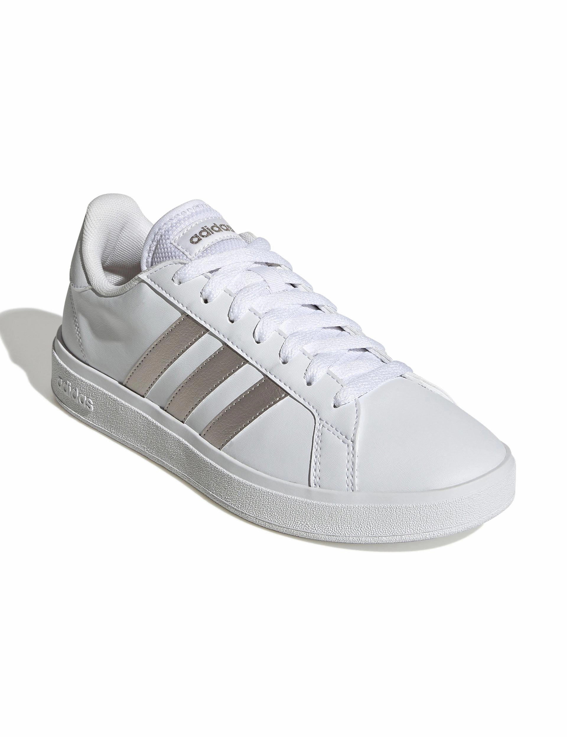 Grand Court Base 2.0 Shoes - Cloud White/Platinum Metallic Adidas Samba Shoes Sale
