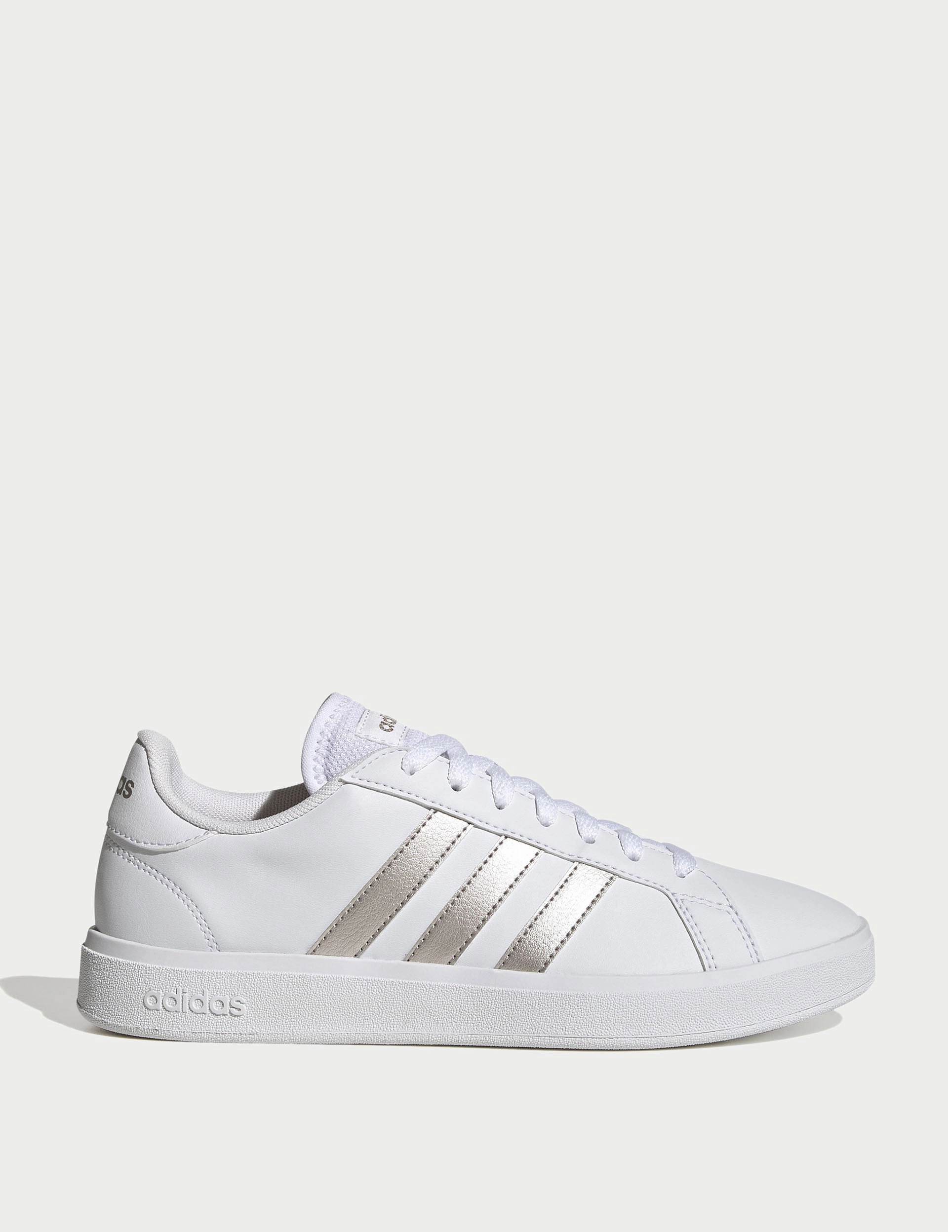 Grand Court Base 2.0 Shoes - Cloud White/Platinum Metallic Toddler Shoes Adidas