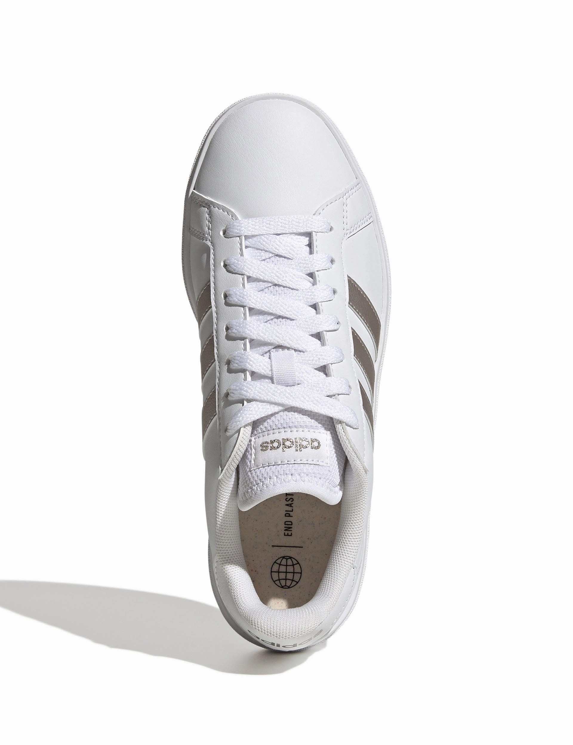 Torsion Shoes Adidas Grand Court Base 2.0 Shoes - Cloud White/Platinum Metallic