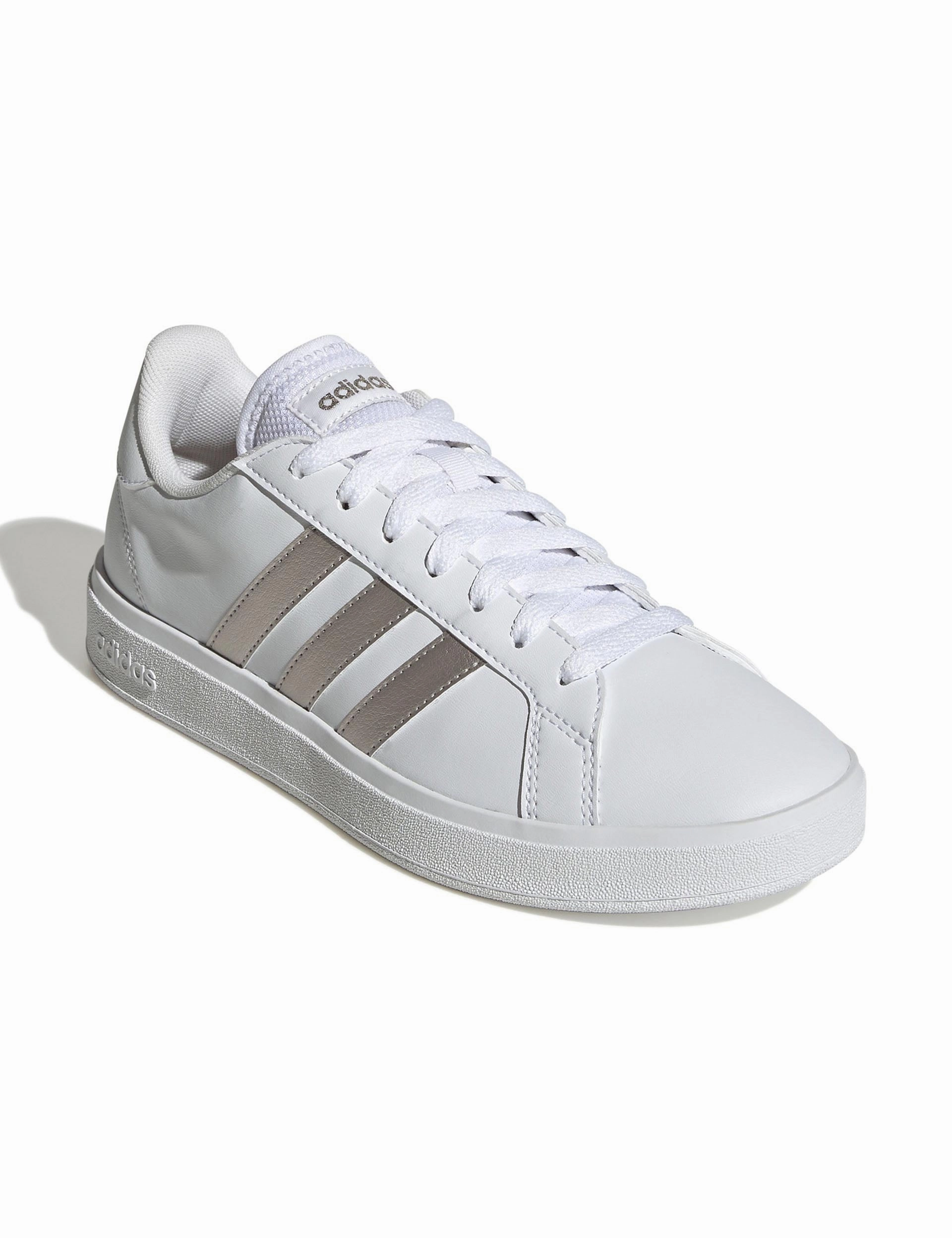 Grand Court Base 2.0 Shoes - Cloud White/Platinum Metallic Adidas Recent Shoes