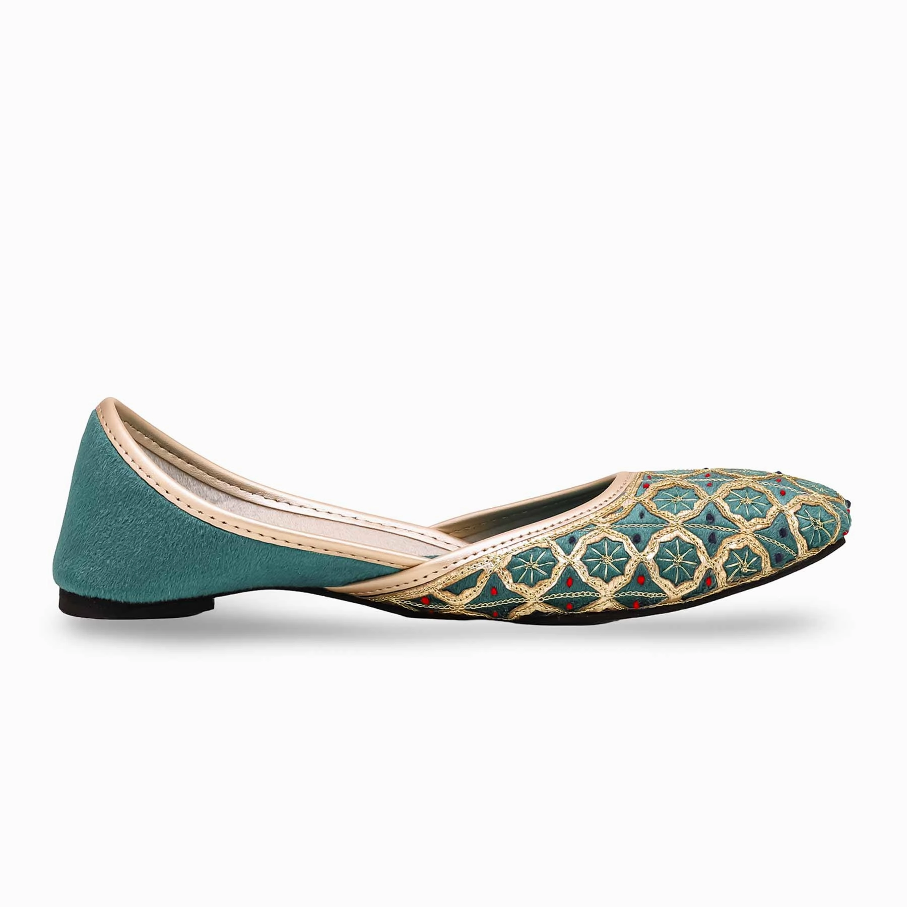 Flat Shoes Dsw Green Fancy Khusa EC8449