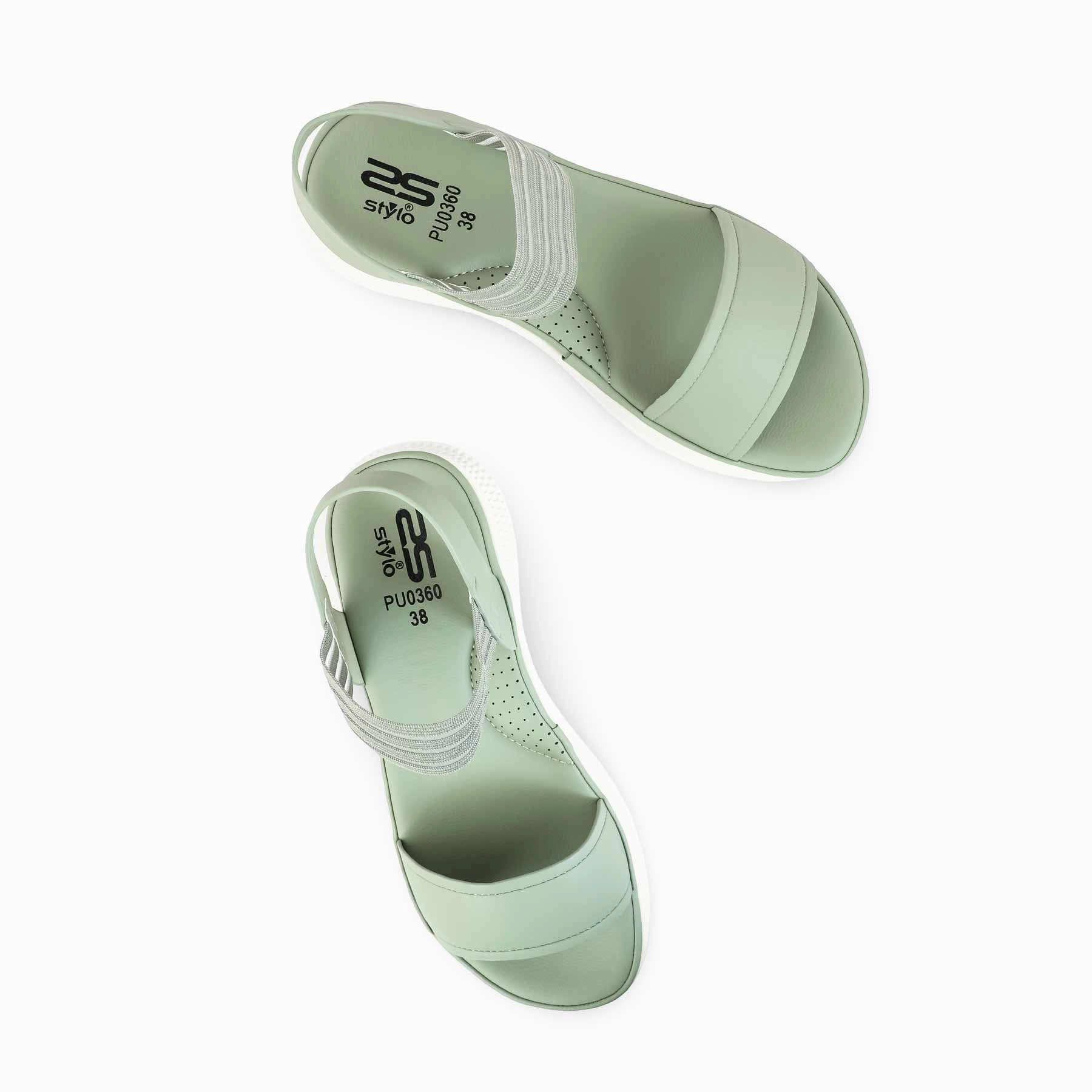 Green Formal Sandal PU0360 Vintage Slippers