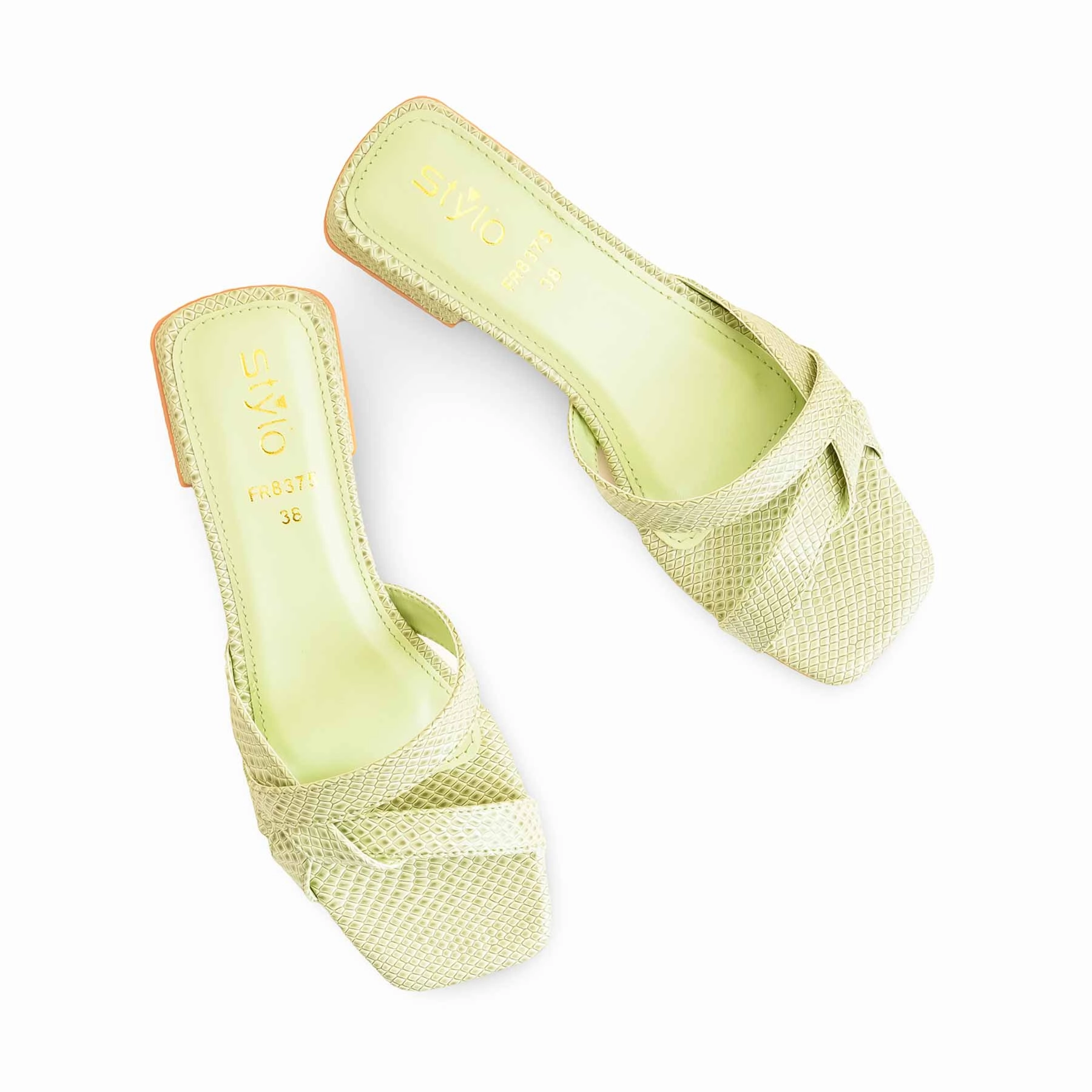 Green Formal Slipper For Ladies FR8375 Essie Slippers