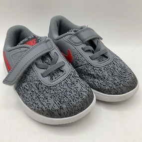 Size 9: Nike Grey/Red Velcro Strap Sneakers Asics Tennis Shoes Warranty