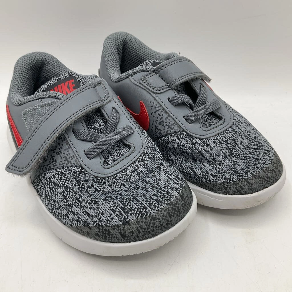 Best Asics Gym Training Shoes Size 9: Nike Grey/Red Velcro Strap Sneakers