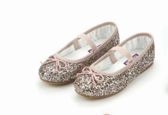 Dark Pink Multi Glitter Ballet Flat Wrestling Shoes