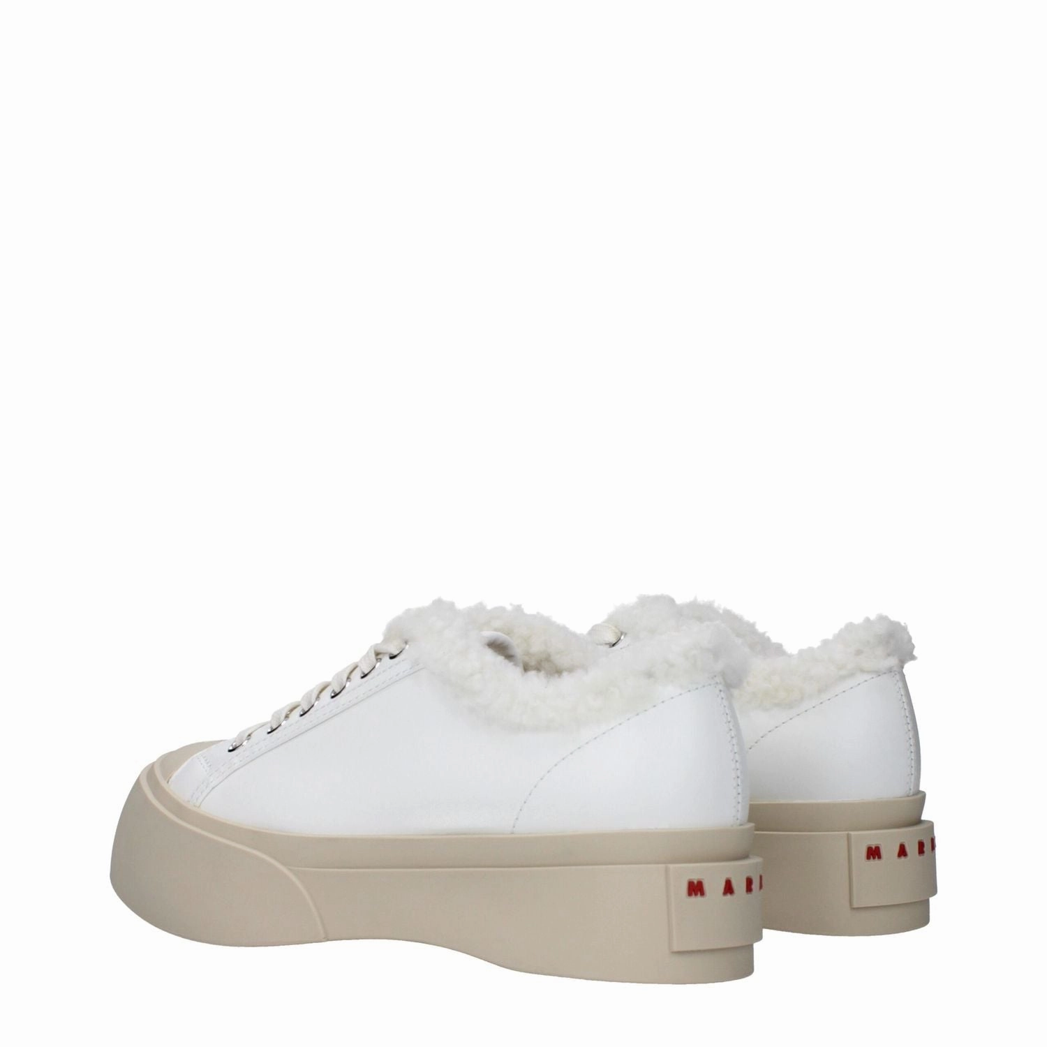 Marni White Leather Low Top Sneakers Plein Sneakers