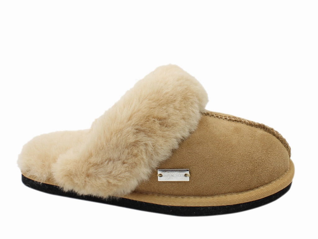 Haflinger Sheepskin Slippers North Star Beige Custom Slippers With Picture