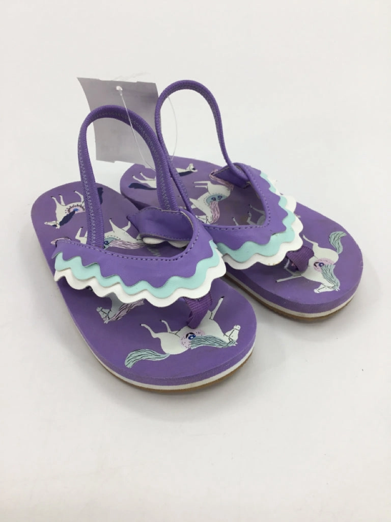 Tan Flip Flops Hanna Andersson Child Size 6 Toddler Purple Sandals/Flip Flops