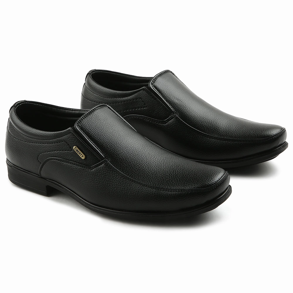 Fortune Black Formal Non Lacing Moccasin For Men H202-02 By Liberty Drag Shoes Flats