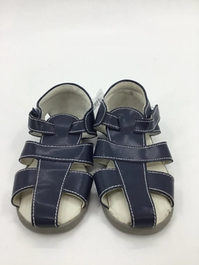 Footmates Child Size 8 Toddler Navy Sandals/Flip Flops Tkees Foundations Flip Flops