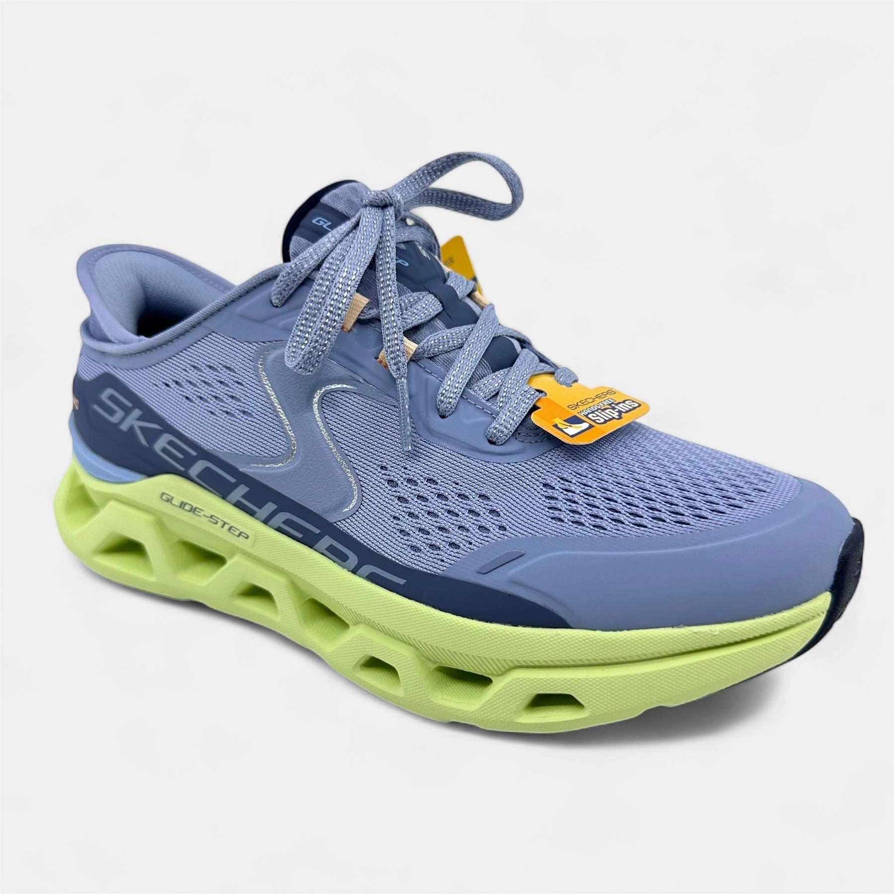 Skechers Glide Step Altus Blue Multicolor Womens Athletic Slip Ins Sneaker Running Shoes With Holes